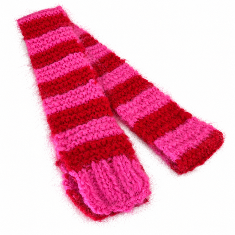 DAISY'S CANDY CANE SCARF - PINK & RED