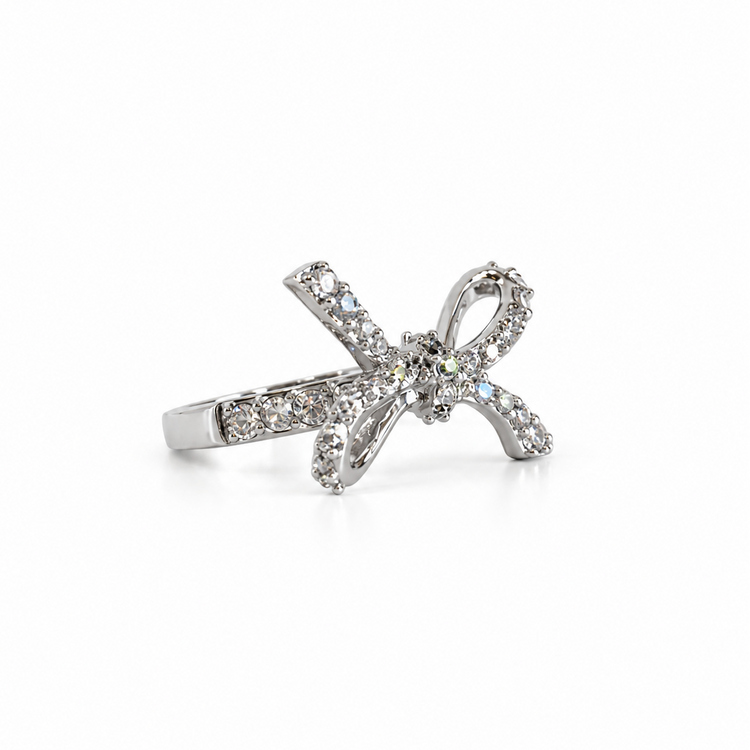 PETIT FORGET ME KNOT RING - SILVER