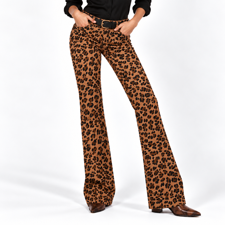 THE FOXY LADY LEOPARD BOOTCUT FLARES