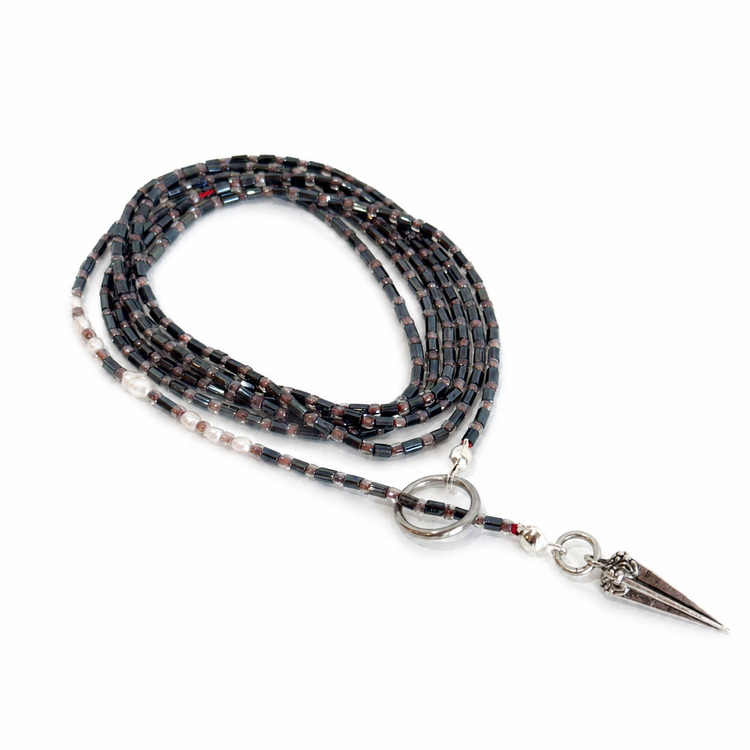 THE GUNMETAL OUROBOROS NECKLACE