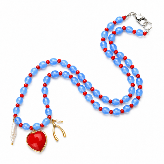 CHARMING BLUE CORAL NECKLACE