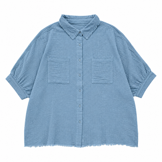 THE SAINT TROPEZ BLOUSE - SKY