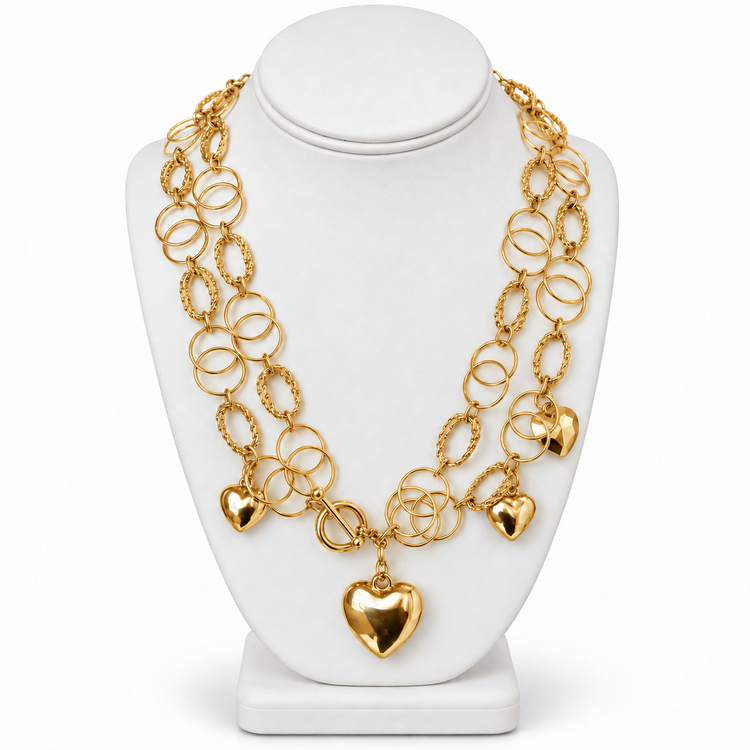 BALL & CHAIN NECKLACE - GOLD