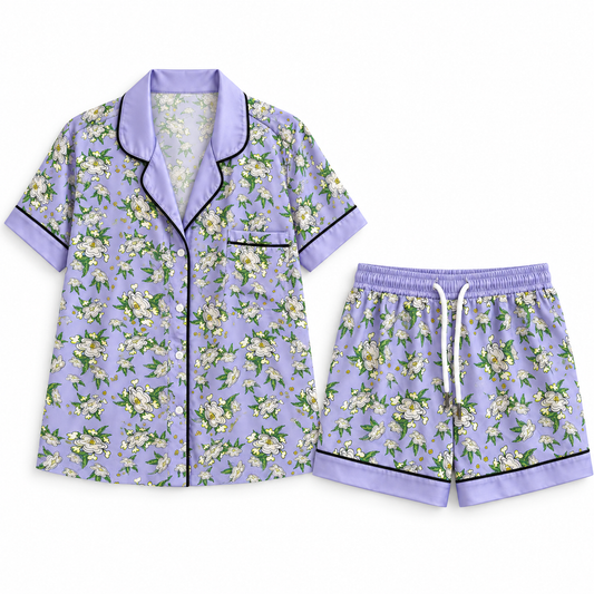 THE GARDENIA SATIN PAJAMA SET