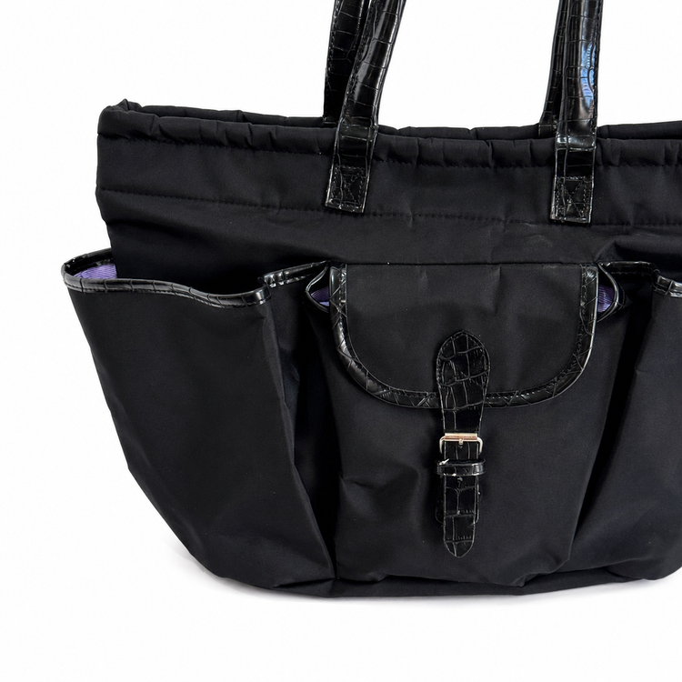 THE BLACK CROCO CARRYALL