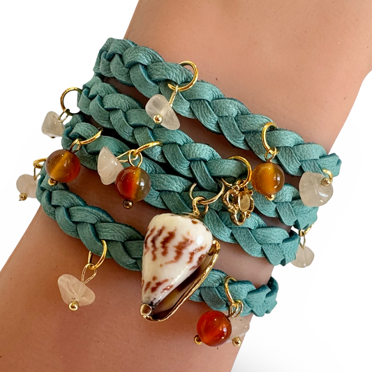 THE STEVIE CHARM BRACELET - POINT DUME QUARTZ