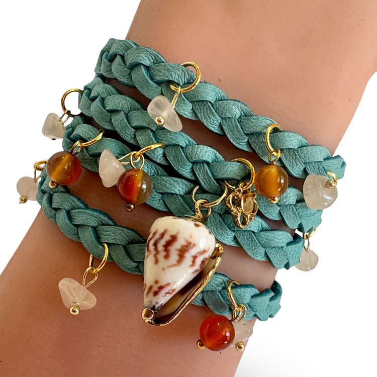 THE STEVIE CHARM BRACELET - POINT DUME QUARTZ
