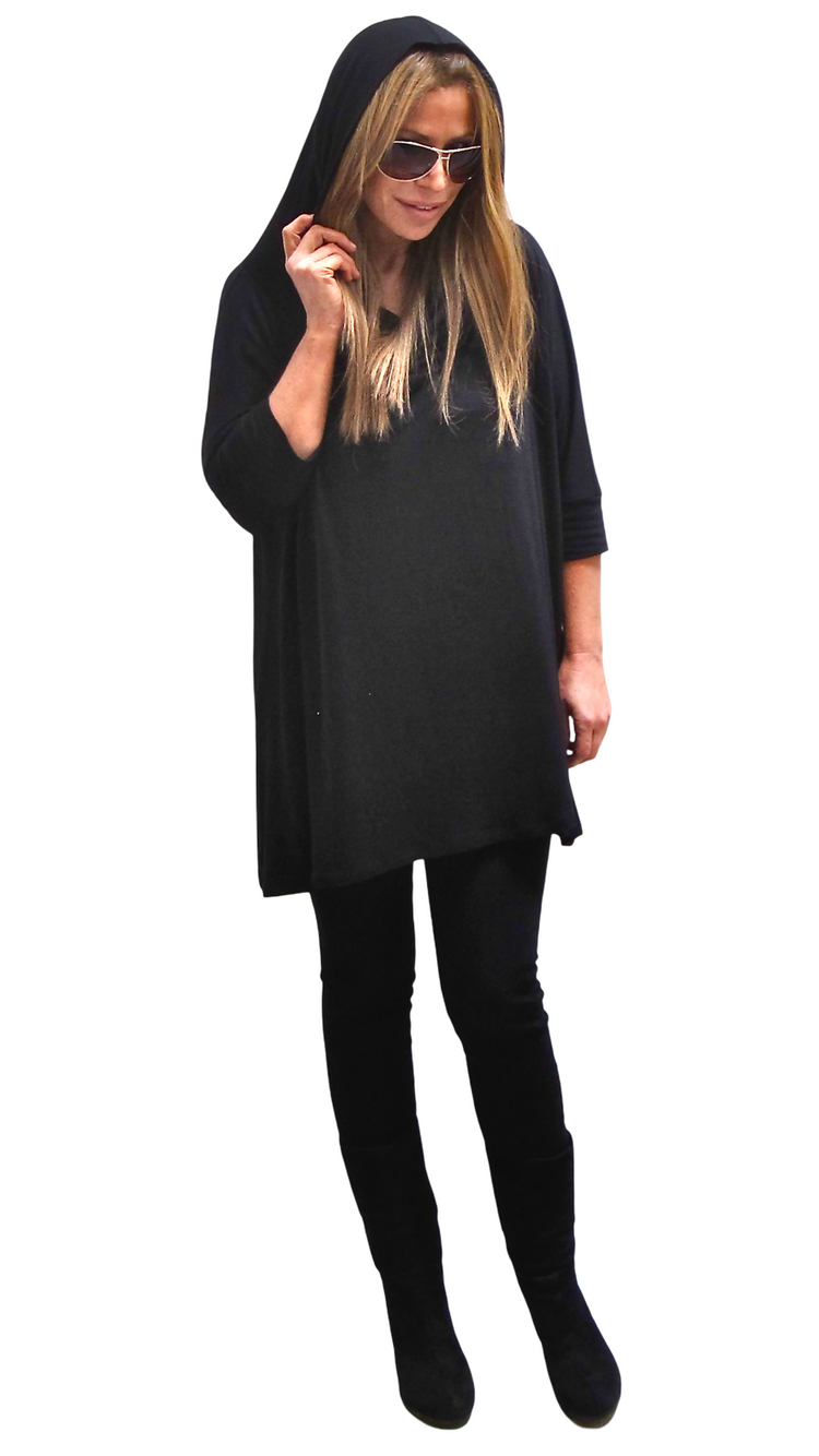 THE 3 WAY PONCHO DELUXE BLACK