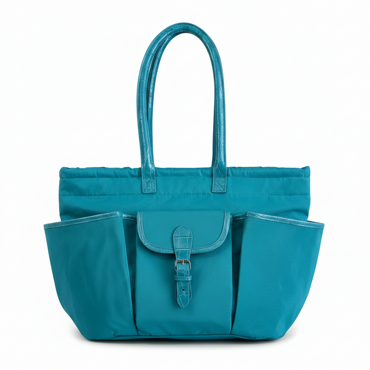 THE TURQUOISE CROCO CARRYALL