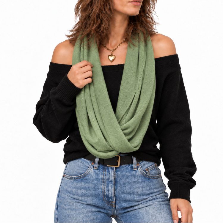 THE 3-WAY SCARF - MOSS