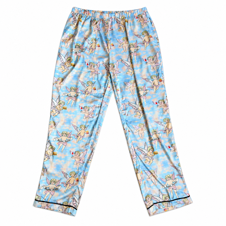 THE SUNDAY SNACKS SATIN PAJAMA PANTS