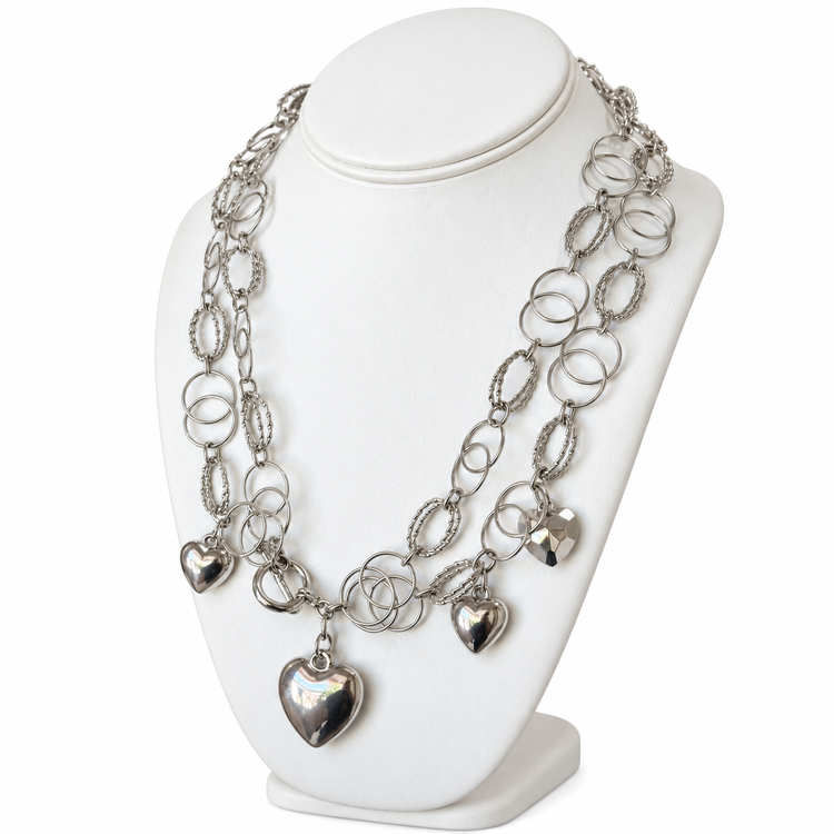 BALL & CHAIN NECKLACE - SILVER