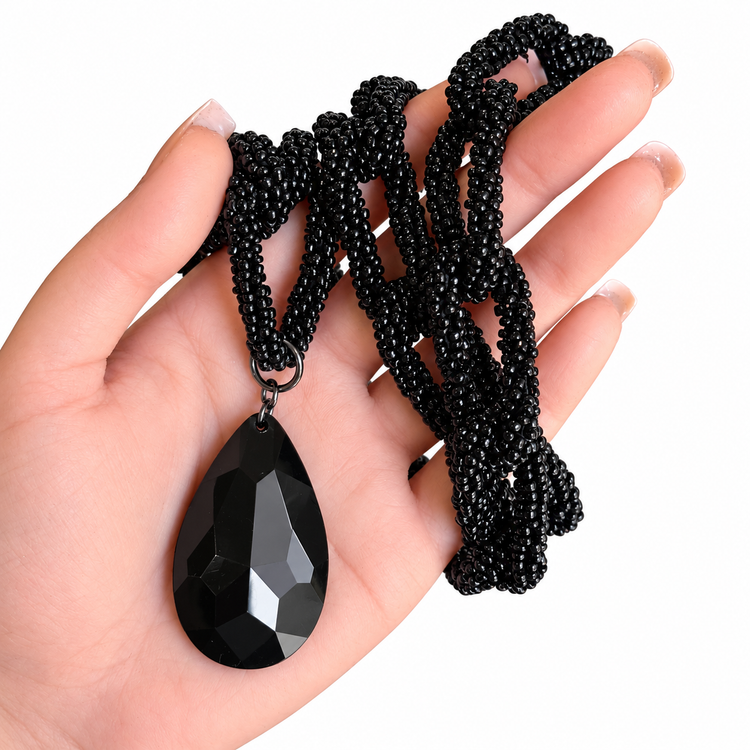THE BEADED CHAINS - BLACK