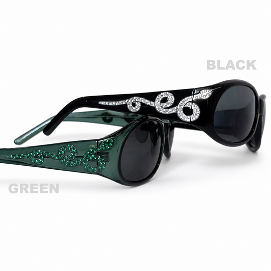 BEDAZZLED SERPENTINE SUNNIES!