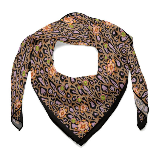 THE LEOPARD LOTUS BLOSSOM SCARF