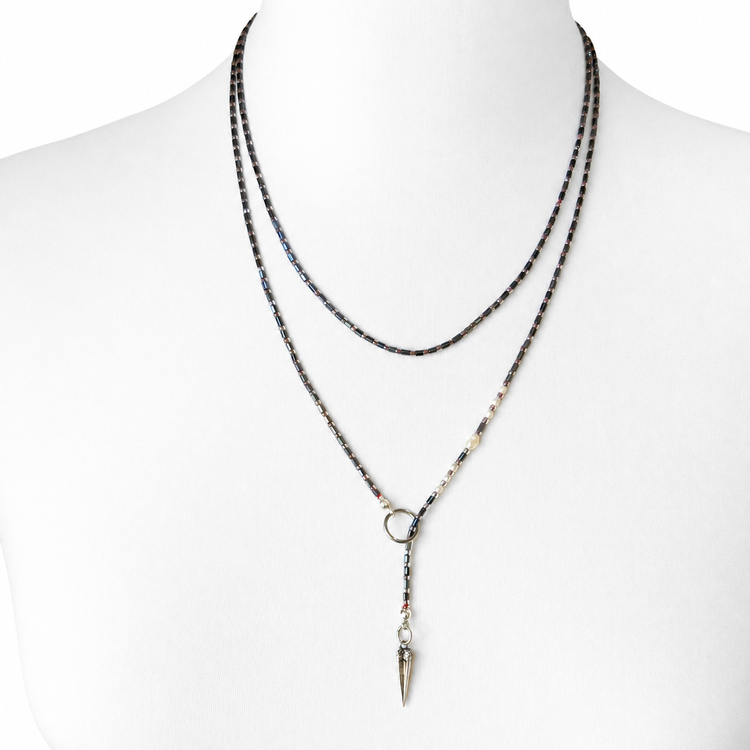THE GUNMETAL OUROBOROS NECKLACE