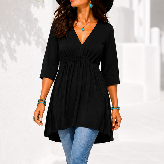 THE SUMMER SOLSTICE TOP BLACK