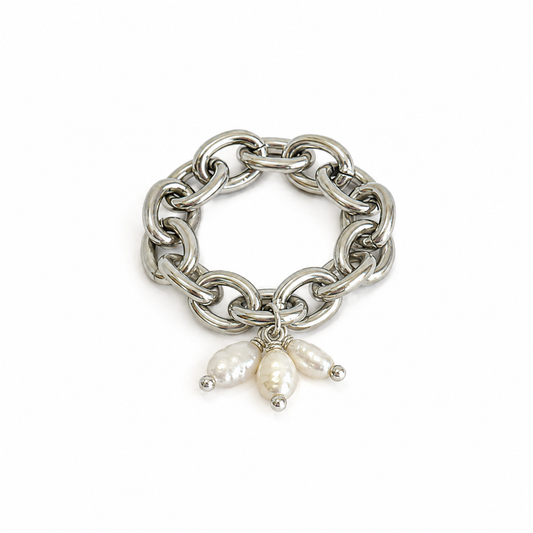 THREE OF WANDS CHAIN RING