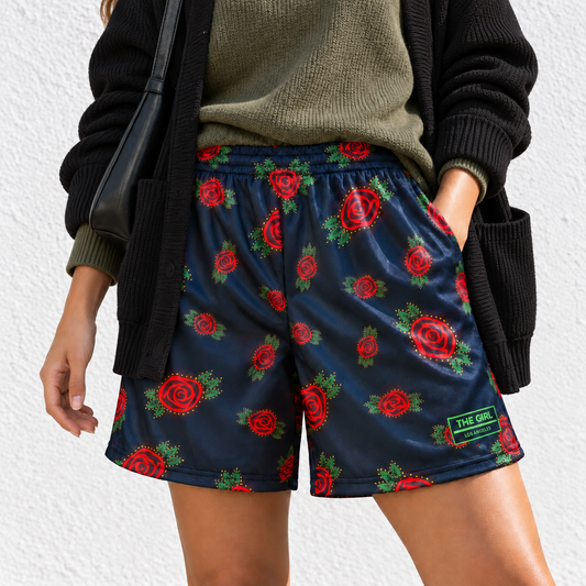 THE CHARCOAL ROSE BOYFRIEND SHORTS