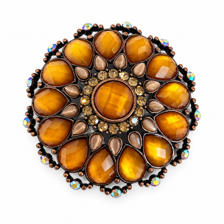 AUTUMN SUNFLOWER BROOCH