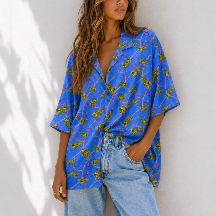 THE BLUE BUTTERFLY BOYFRIEND SHIRT