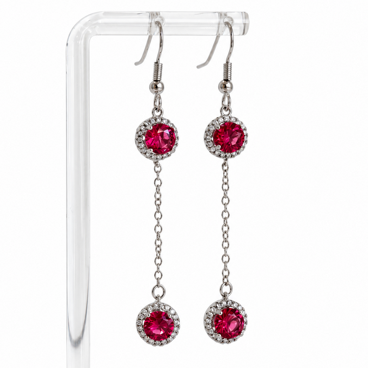 THE RASPBERRY DROP EARRINGS
