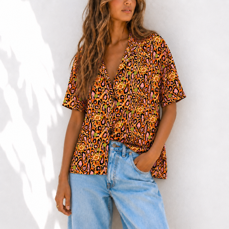 THE LEOPARD BOYFRIEND SHIRT