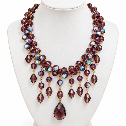 AURORA AMETHYST NECKLACE & EARRING SET