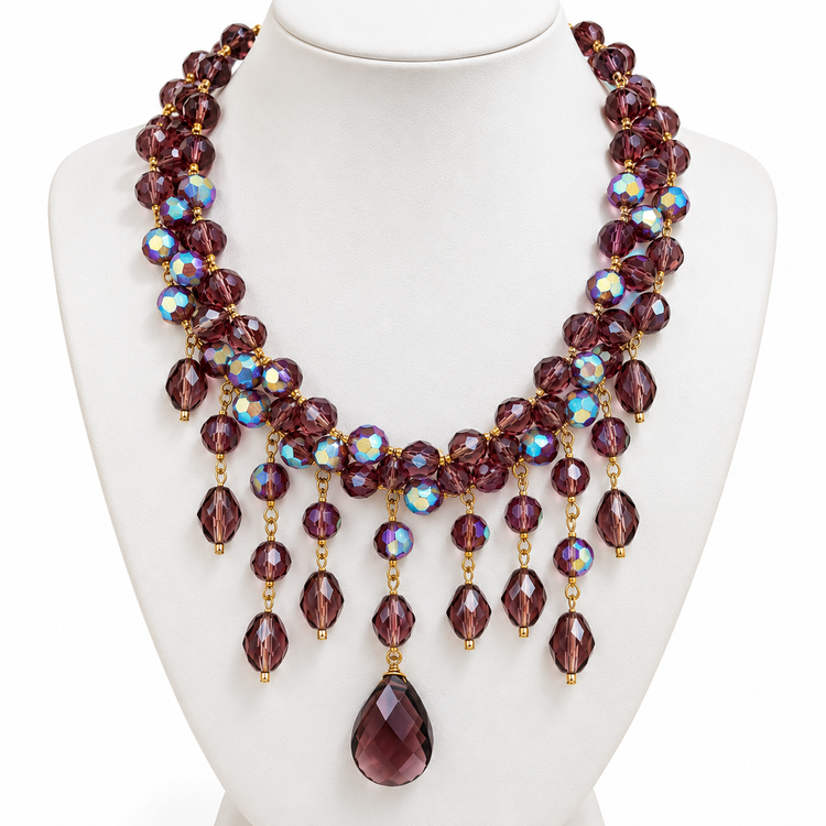 AURORA AMETHYST NECKLACE & EARRING SET