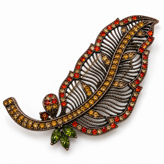 AUTUMN LEAF BROOCH