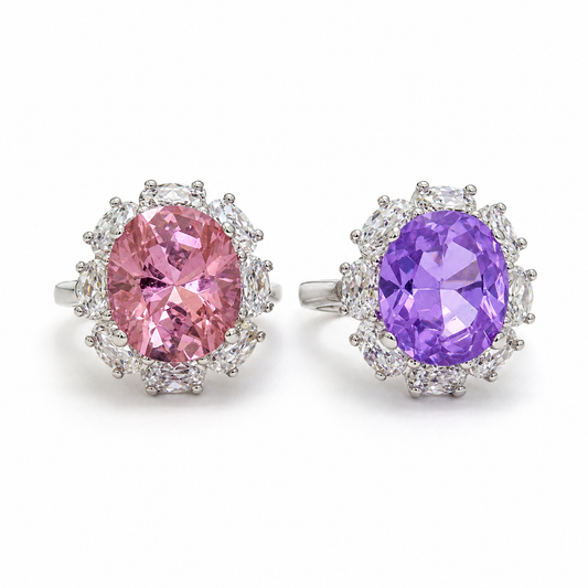THE PEONY RING- PINK SAPPHIRE OR LAVENDER AMETHYST