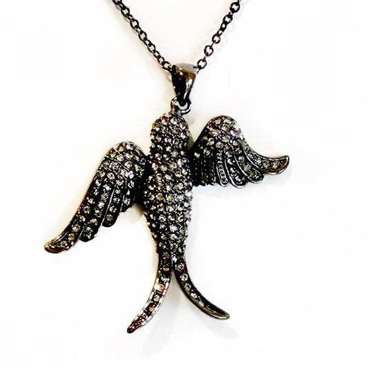 MIDNIGHT DOVE IN FLIGHT NECKLACE