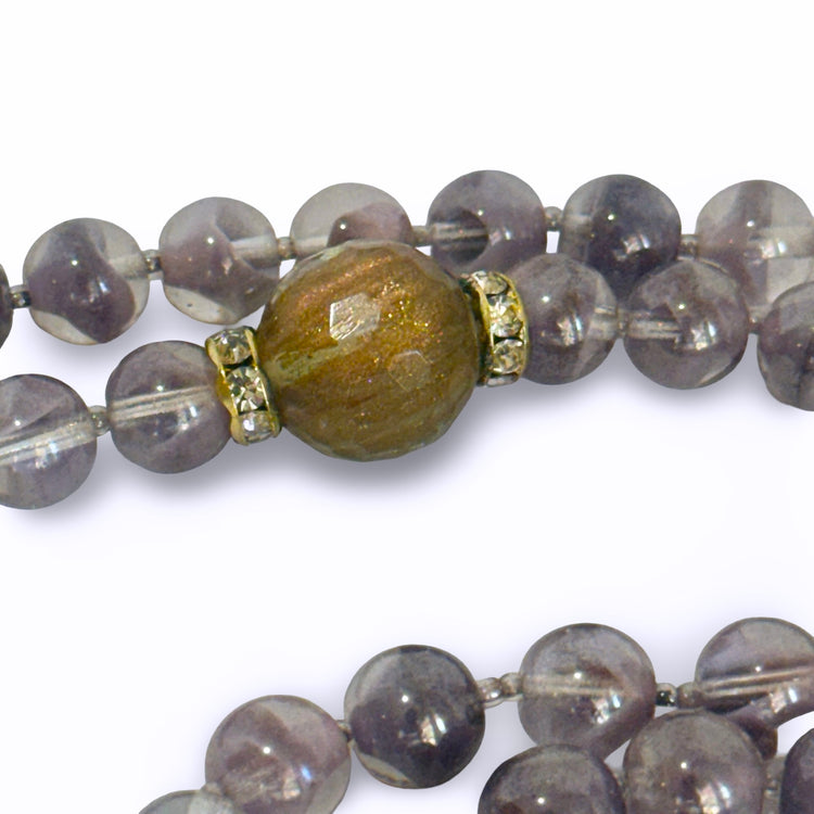 AMETHYST BROOCH NECKLACE