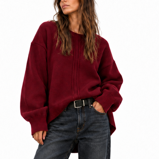 THE MALIBU SWEATER  -  BORDEAUX