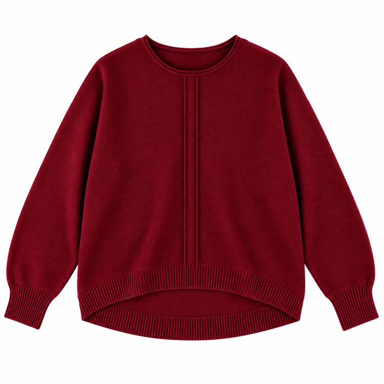 THE MALIBU SWEATER  -  BORDEAUX