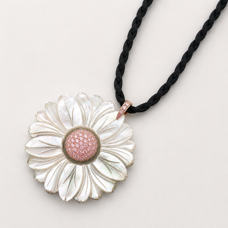 CARVED MOTHER OF PEARL PENDANT
