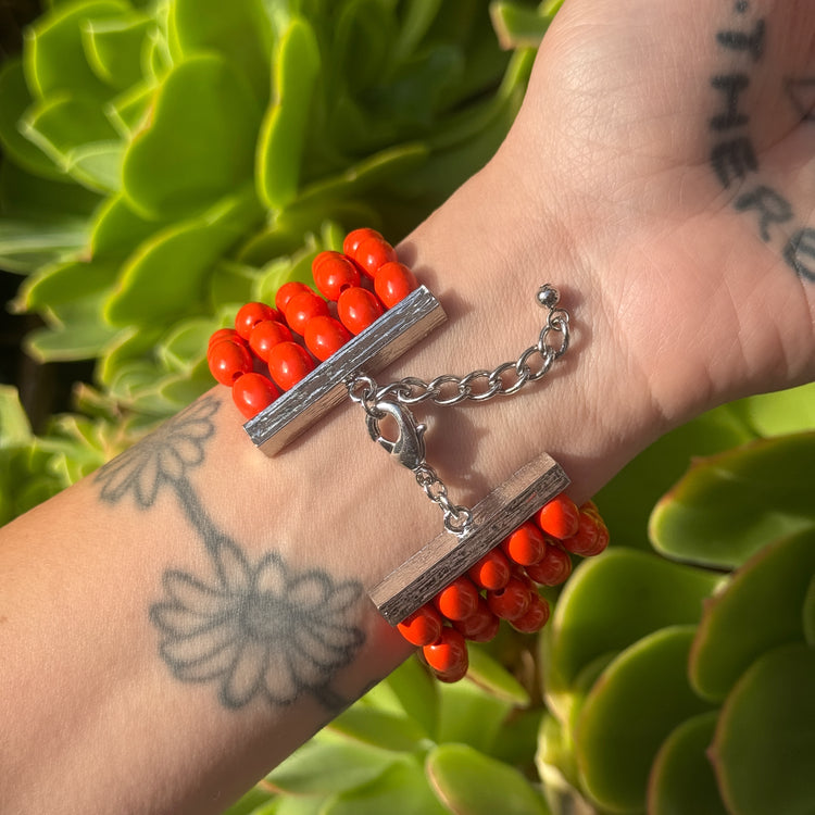 TANGERINE MULTISTRAND BRACELET