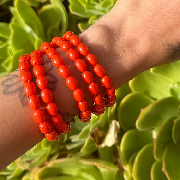 TANGERINE MULTISTRAND BRACELET