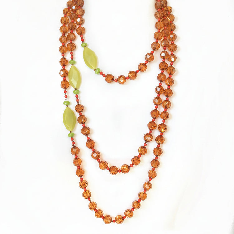 CROCODILE TEARS BROOCH NECKLACE -CHOOSE YOUR LENGTH