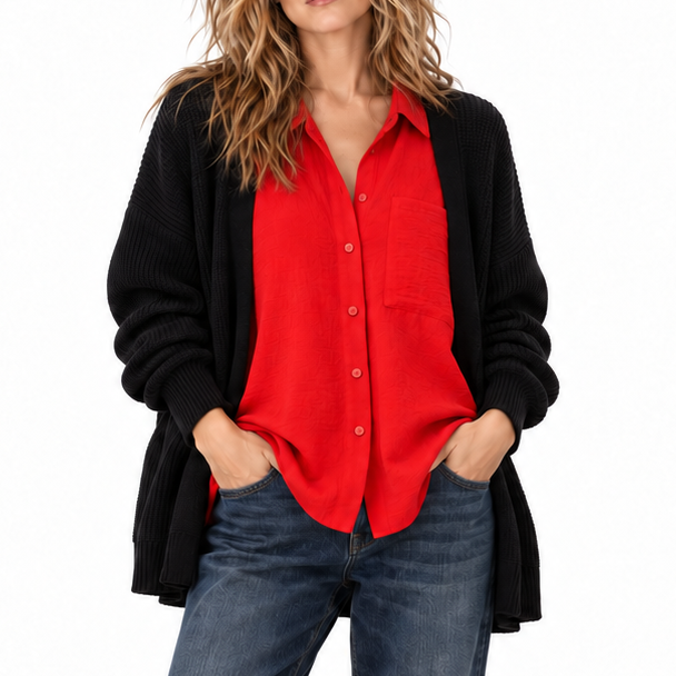 THE CAMDEN BLOUSE  - TOMATO