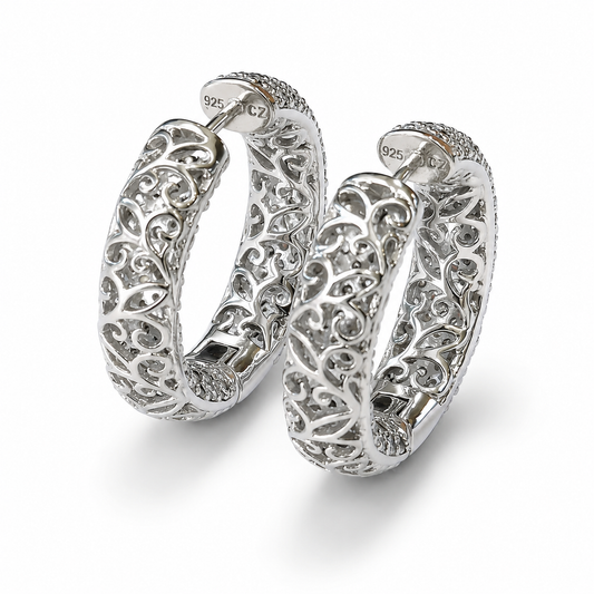INSIDE OUTSIDE PAVÉ HOOPS