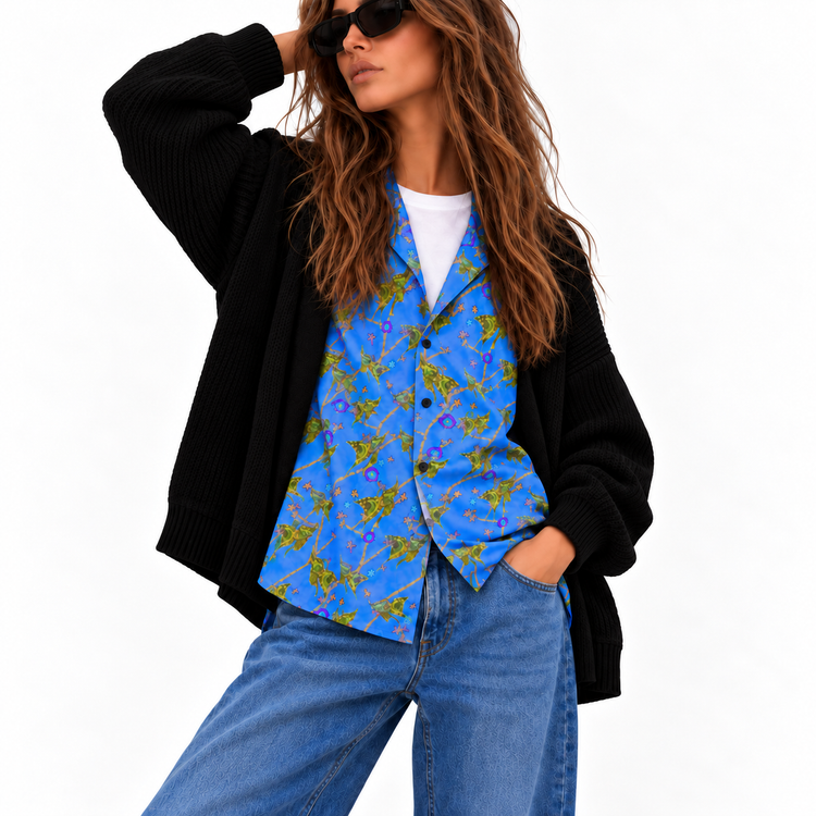 THE BLUE BUTTERFLY BOYFRIEND SHIRT