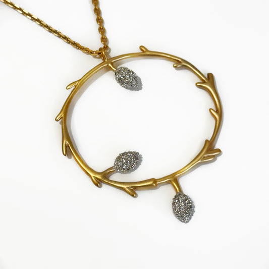 DEWDROP BRANCH PENDANT NECKLACE