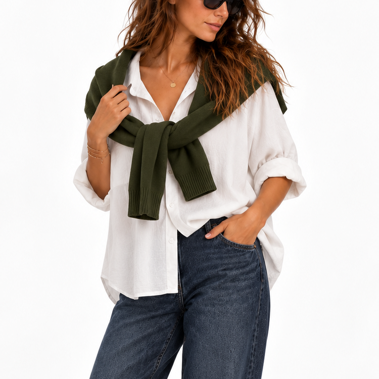 THE CAMDEN BLOUSE  - IVORY