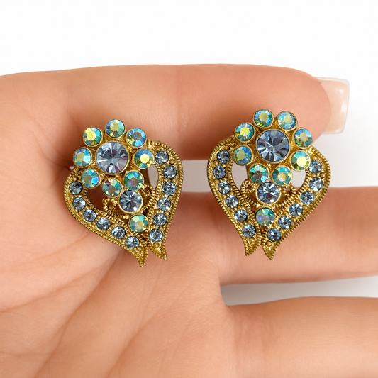 AURORA FLORA AZUL EARRINGS