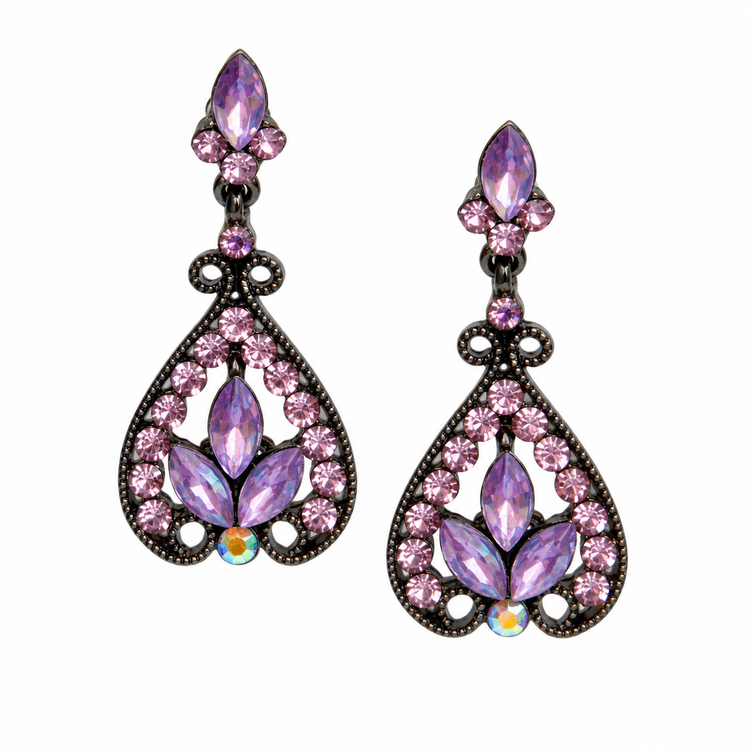 THE MIDNIGHT AMETHYST EARRINGS
