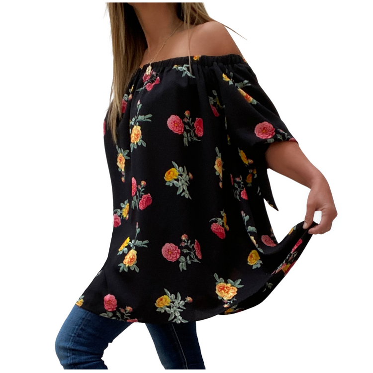 THE OFF SHOULDER BLOUSE FLORAL