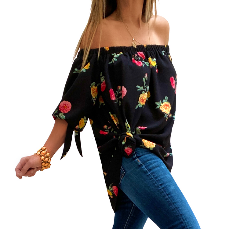 THE OFF SHOULDER BLOUSE FLORAL