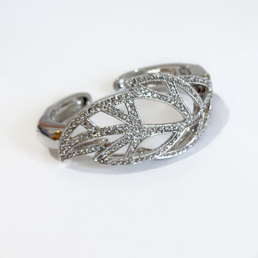 PAVÉ FEATHER CUFF BRACELET