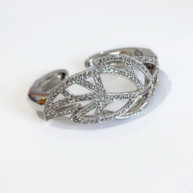 PAVÉ FEATHER CUFF BRACELET